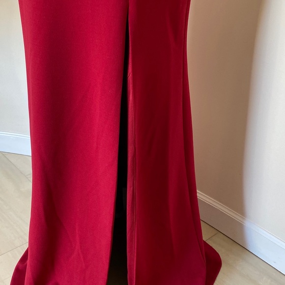 Lulus Red Hot Full Length Lace Up Gown - Picture 3 of 7